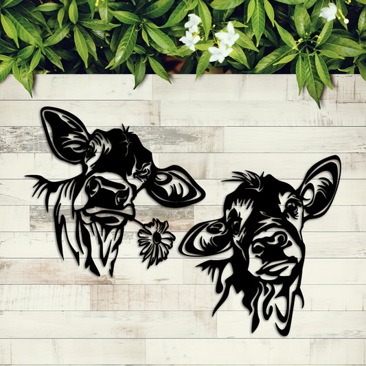 1 Pc，Metal Cow Wall Art Hanging Decorations, Black Cow Wall Decor Home Sign For Cafe Farmhouse Kitchen Wall Decor, Wall Stickers And Murals Wooden Self-Adhesive Rectangle Paper,Wall Sculptures Metal Animals Classic Housewarming，Wall Stickers